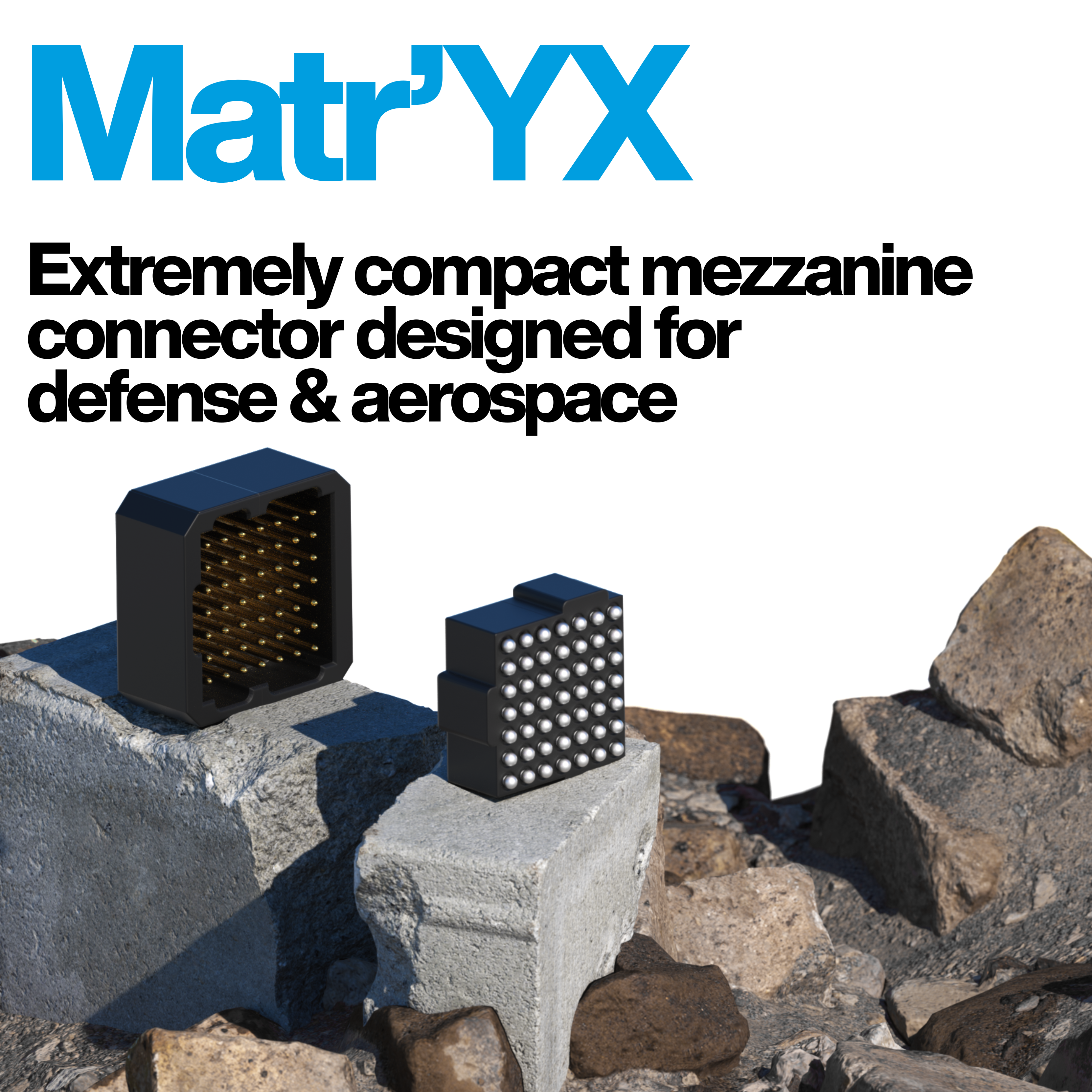Extremely compact mezzanine connector designed for  defense & aerospace - BGA